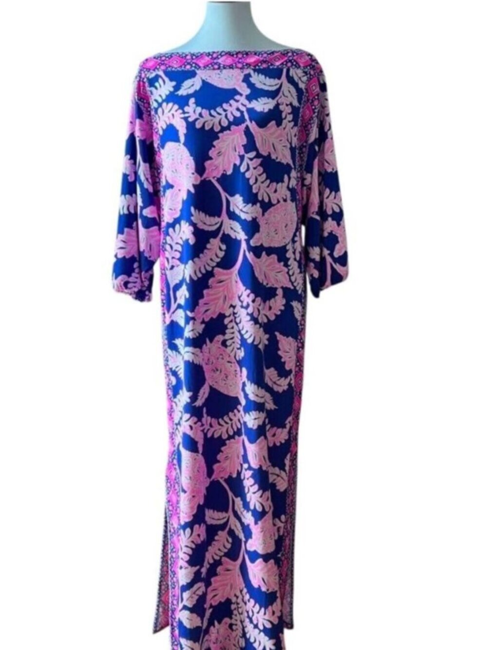 Lilly Pulitzer Maxi Dress 10 Tropical Long Turtle Medium Cruise Large Vacation - Picture 10 of 16